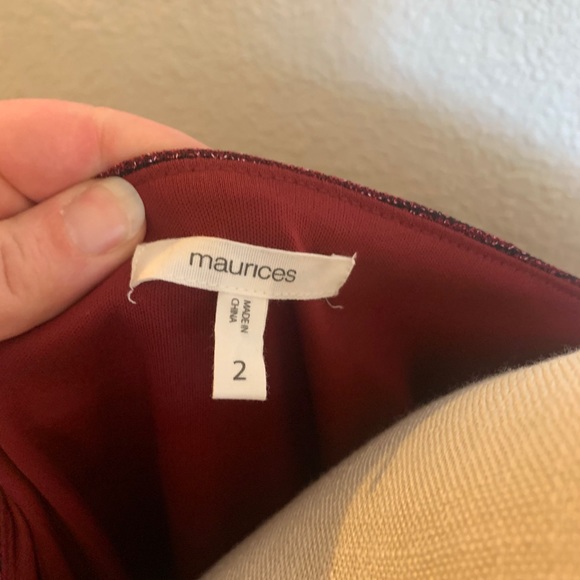 Maurices red/burgundy sparkle top - Picture 4 of 4